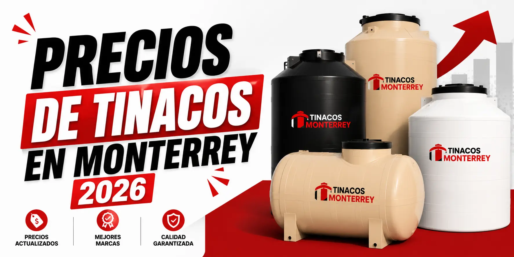 Lista de precios de tinacos en Monterrey 2026 por tipo y capacidad