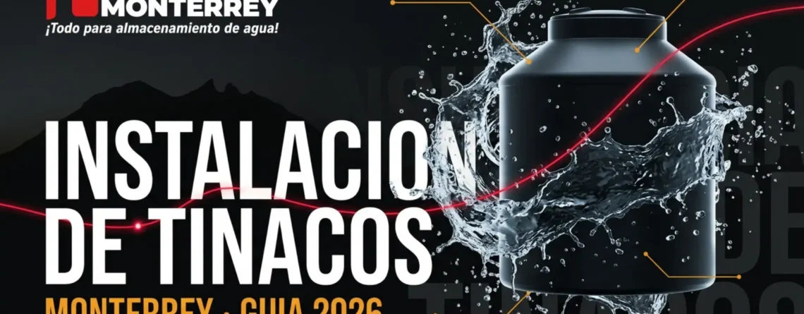 Tinaco instalado en azotea en Monterrey con el Cerro de la Silla al fondo — guía de instalación y costos 2026, Tinacos Monterrey